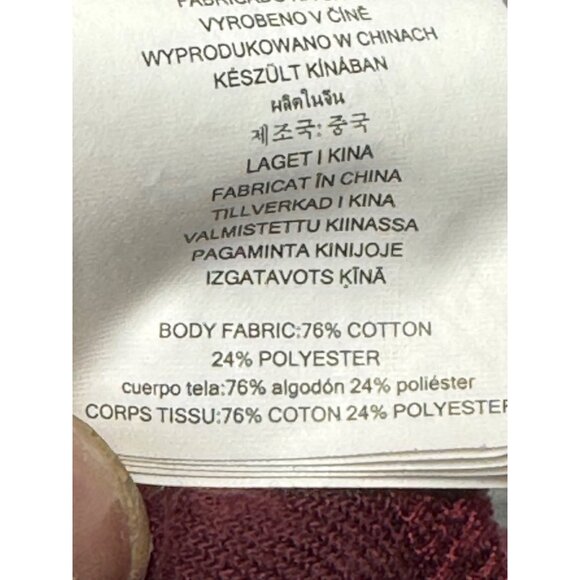 Michael Kors Womens Medium hooded Jacket Burgundy Velour Cotton Blend - Picture 16 of 16